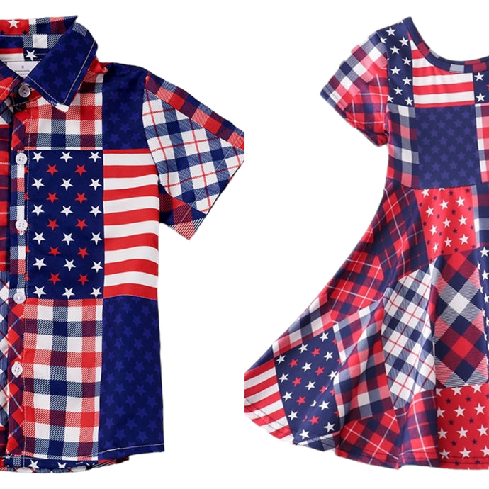 American Patchwork Dress + Tee