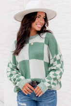 Load image into Gallery viewer, Women&#39;s Mint Checkered Adult Sweater