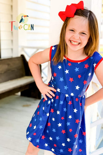 Americana Stars Bow Back Dress