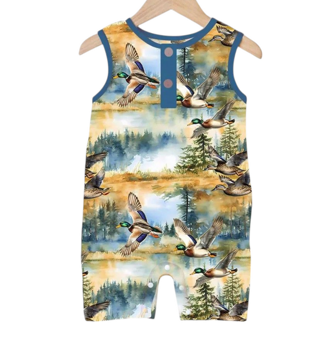 In Flight Bamboo Baby Tank Romper