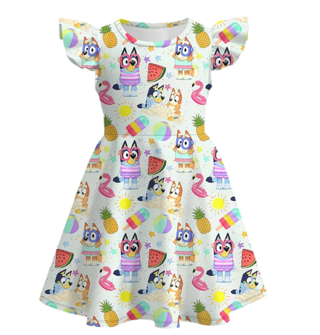 Blue Dog Summer Fun Dress