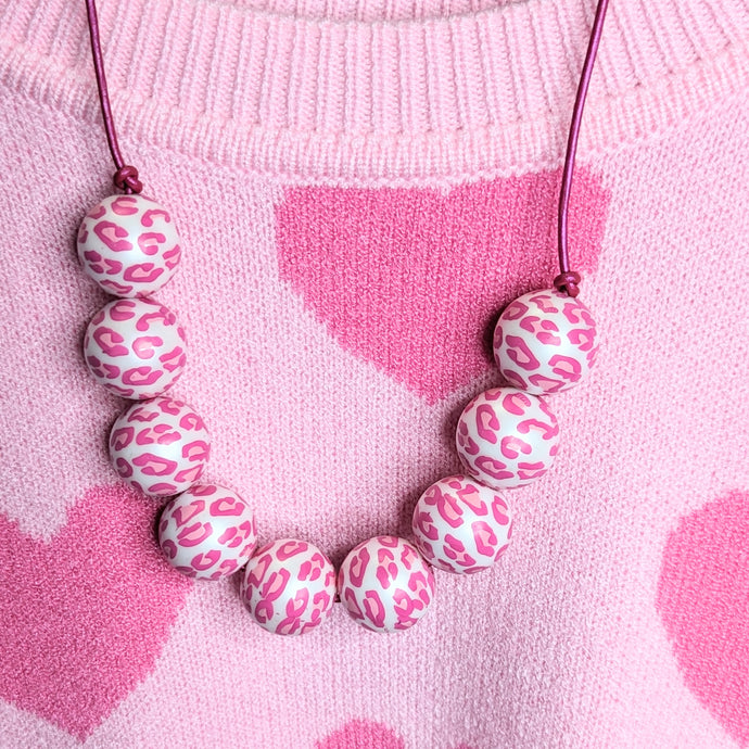 Pink Leopard Stella Necklace