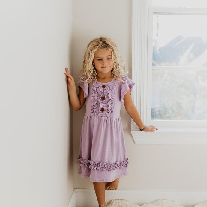 Lavender Ruffle Dress