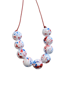 American Paint Splatters Stella Necklace