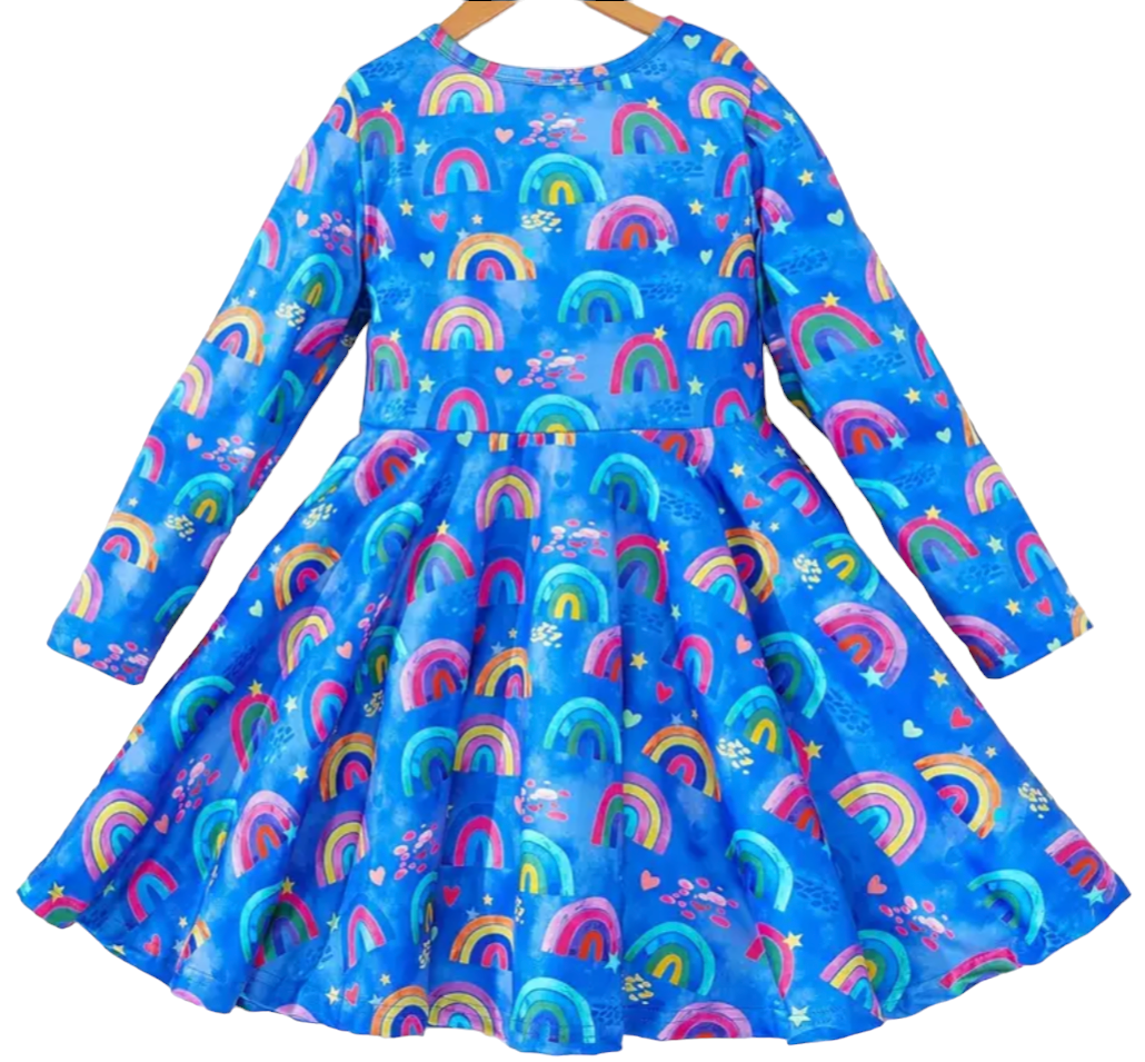 Blue Rainbow Dress 4t Blue Rainbow Dress 4t