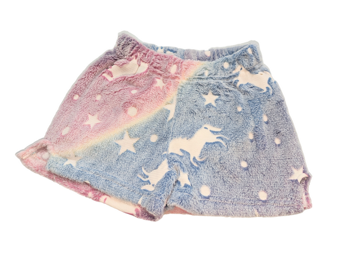 Plush Unicorn glow in the dark shorts
