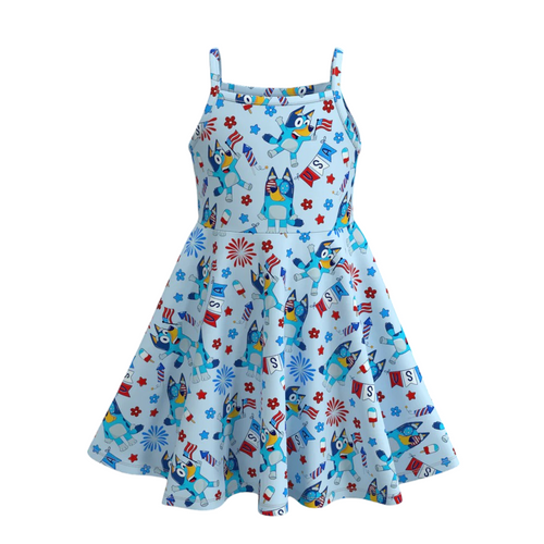 Red, White and Blue Dog Dress