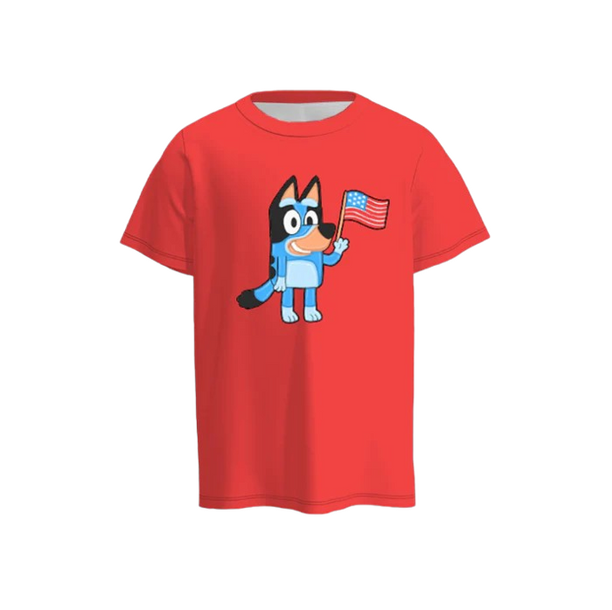 Red, White and Blue Dog Tee