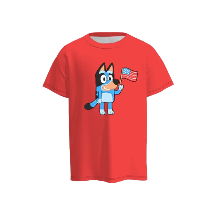 Red, White and Blue Dog Tee