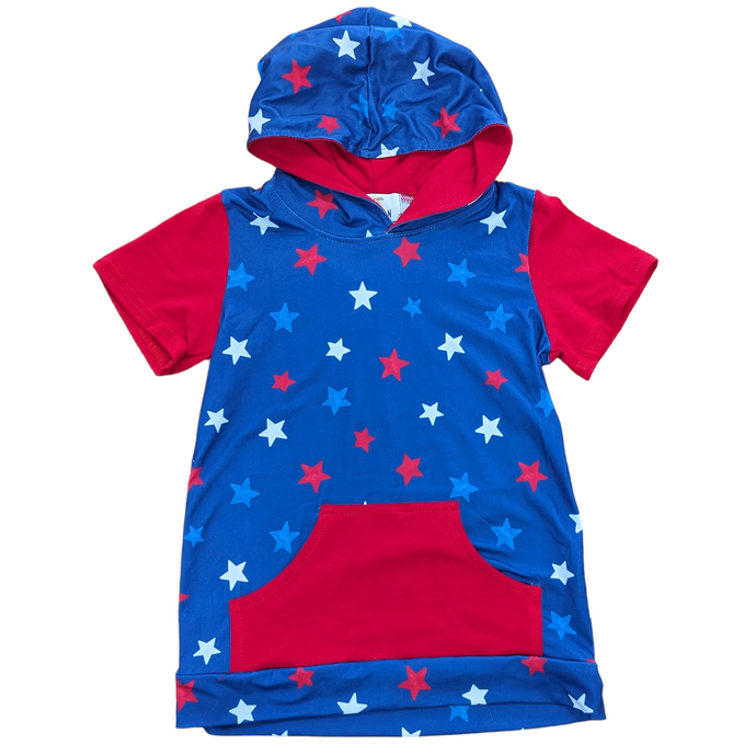 Stars Short Sleeve Hoodie