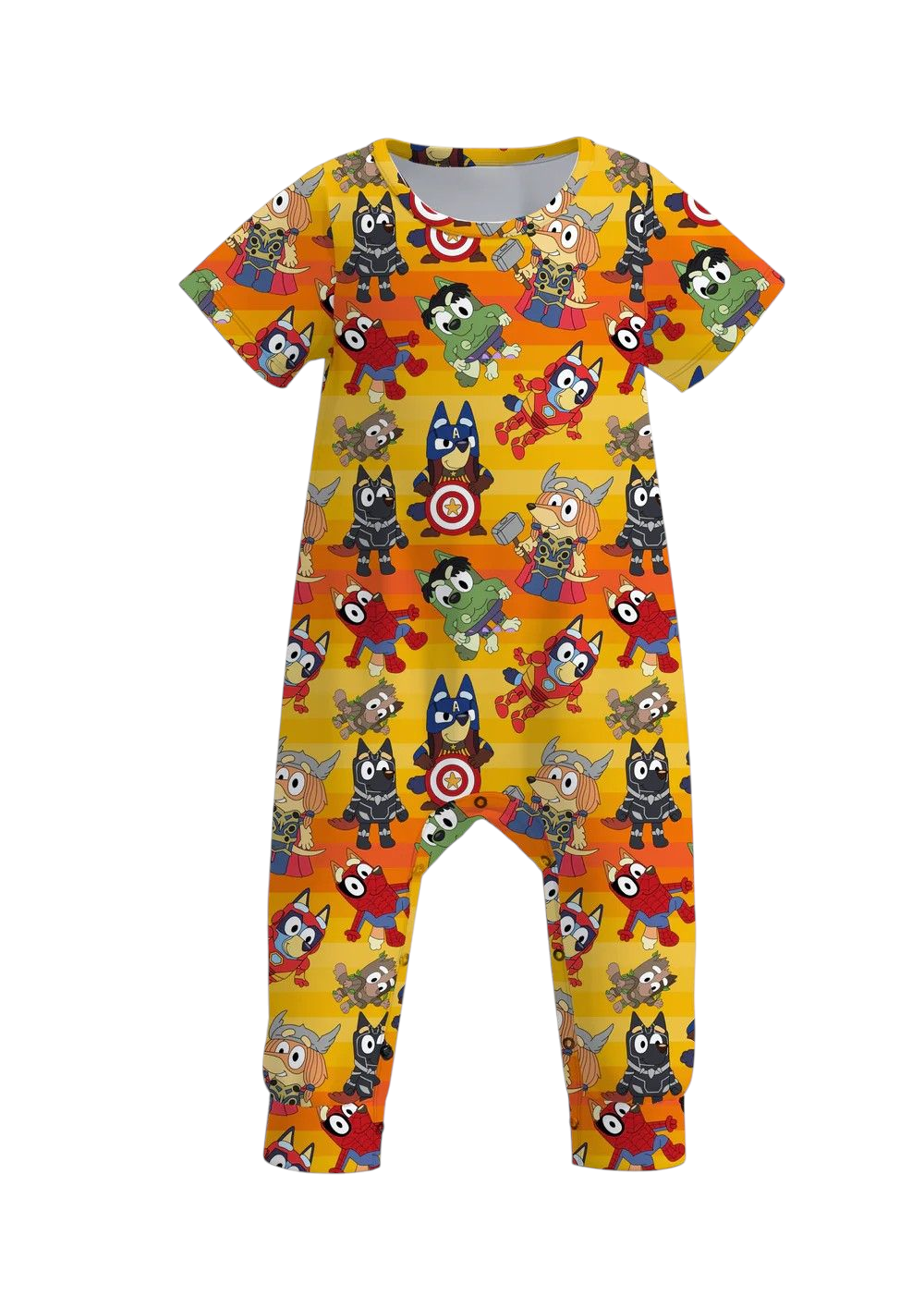 Superhero Blue Dog Romper