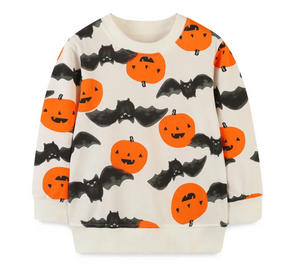 Spooky Pumpkin and Bats Sweatshirt