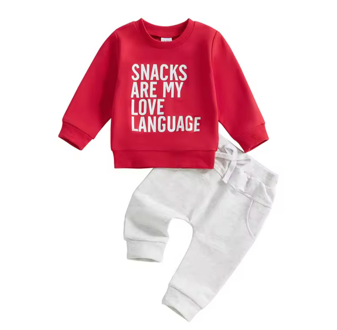 Snacks Are My Love Language Jogger Set