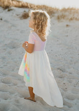 Load image into Gallery viewer, Pink Pastel Rainbow Hi Lo Dress