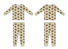 Load image into Gallery viewer, Football Two-Piece Bamboo Pajamas