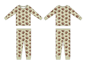 Football Two-Piece Bamboo Pajamas