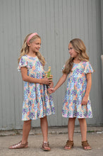 Load image into Gallery viewer, Garden Floral Flutter Sleeve Twirl Dress