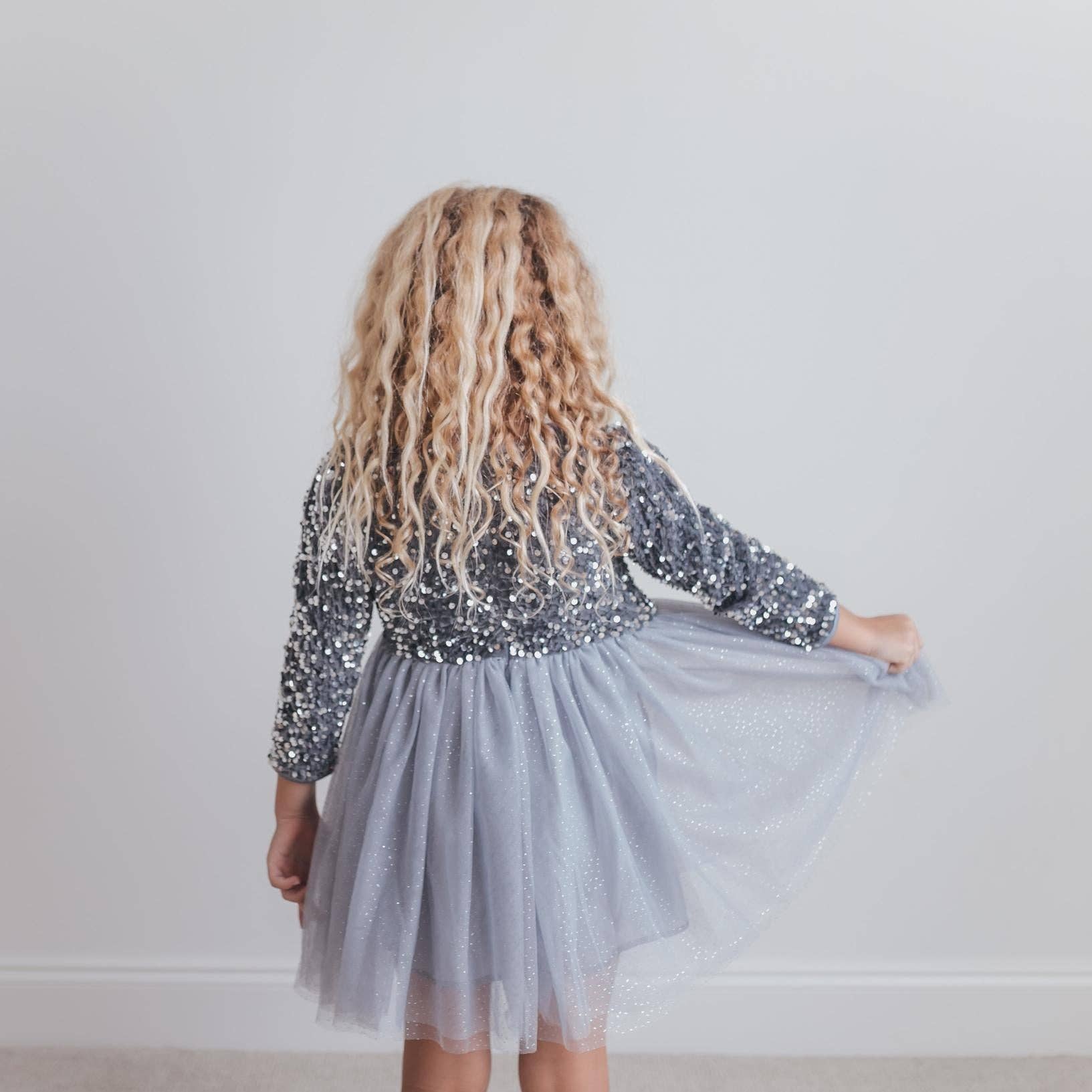 Silver Holiday Fancy Sparkle Tulle Winter Dress The Poppy Sage Children's Boutique Silver Holiday Fancy Sparkle Tulle Winter Dress The Poppy Sage Children's Boutique