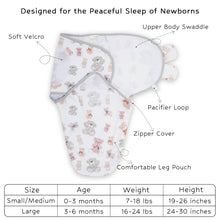 Load image into Gallery viewer, Bear Hugs Baby Sleep Swaddle 100% Organic Cotton