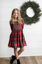 Load image into Gallery viewer, Plaid Smocked Dress