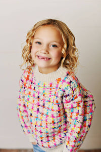 Rainbow Colored Knit Sweater