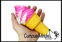 Load image into Gallery viewer, 1 Large 6.5" Squishy Slow Rise Ice Cream Cone -  Sensory, St