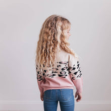 Load image into Gallery viewer, Pink Cream Leopard Crew Neck Sweater