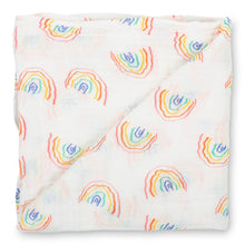 Load image into Gallery viewer, Somewhere Over The Rainbow Baby Swaddle Blanket