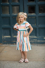 Load image into Gallery viewer, Boho Rainbow Stripe Dress