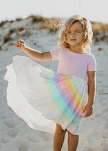 Load image into Gallery viewer, Pink Pastel Rainbow Hi Lo Dress