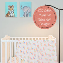 Load image into Gallery viewer, Somewhere Over The Rainbow Baby Swaddle Blanket