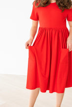 Load image into Gallery viewer, Red Twirl Dress