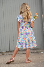 Load image into Gallery viewer, Garden Floral Flutter Sleeve Twirl Dress