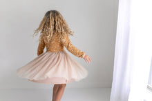 Load image into Gallery viewer, Champagne Holiday Fancy Sparkle Tulle Dress