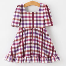Load image into Gallery viewer, Purple Plaid Twirl Dress