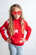 Load image into Gallery viewer, Red Bow Christmas Holiday Sweater