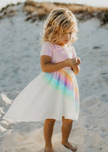 Load image into Gallery viewer, Pink Pastel Rainbow Hi Lo Dress