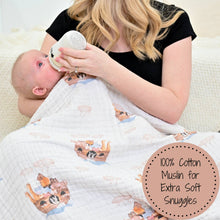 Load image into Gallery viewer, Noah&#39;s Ark Baby Toddler Muslin Quilt