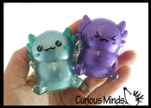 Load image into Gallery viewer, 1 Axolotl Thick Metallic Gel Stress Ball - Sticky Fun Fidge