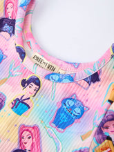 Load image into Gallery viewer, Summer Pop Star Print Girl Twirly Colorful Dress