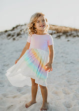 Load image into Gallery viewer, Pink Pastel Rainbow Hi Lo Dress