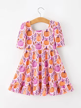 Load image into Gallery viewer, Pink Pumpkin Bow Dress