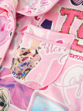 Load image into Gallery viewer, Pink TS Button Short Sleeve Shorts Pajama