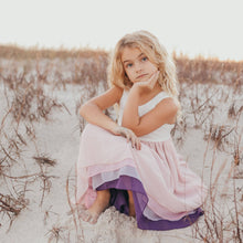 Load image into Gallery viewer, Hi-Lo Frills Lavender Ombre Tiered Dress