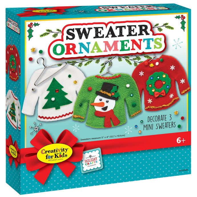 Decorate Sweater Holiday Ornaments Craft Kit for Kids