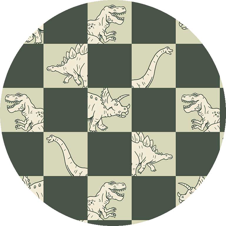 Checkered Dinos Bamboo Styles