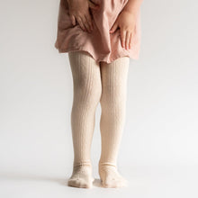 Load image into Gallery viewer, Cable Knit Tights - Vanilla