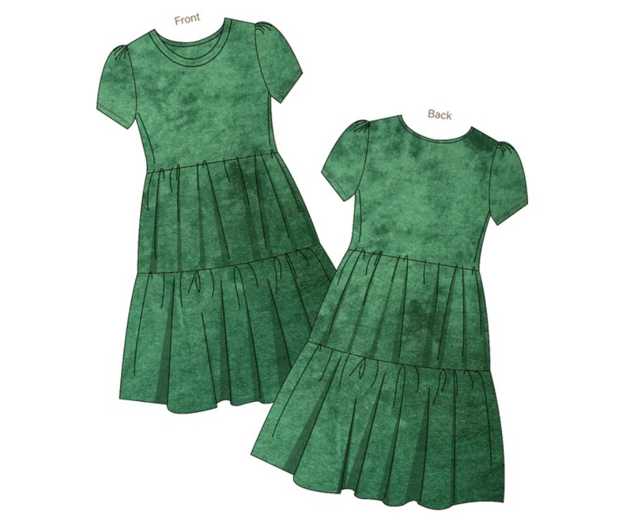 Emerald Green Velvet Tier Dress 16