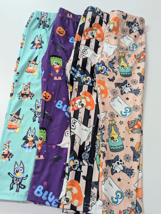 Blue Dog Halloween Leggings