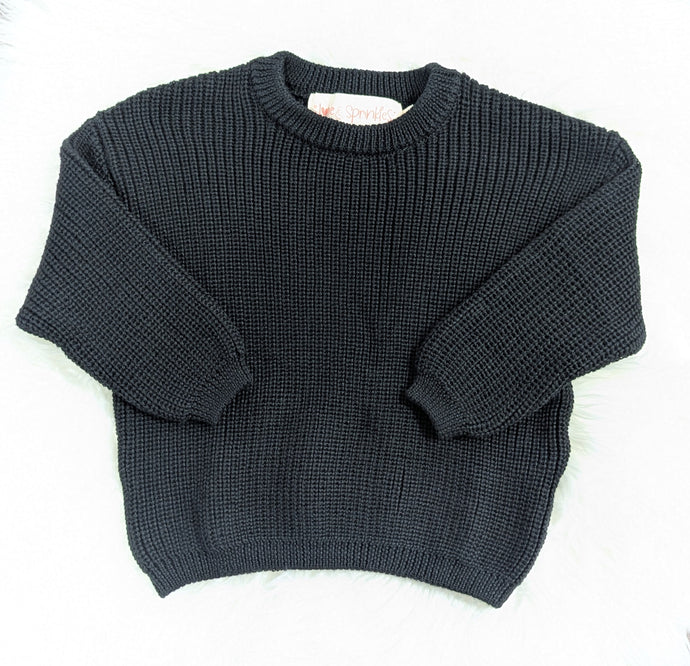 Black Chunky Knit Sweater